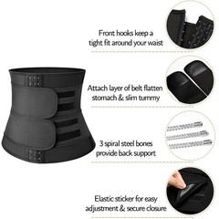 Men’s Waist Trainer Body Shaper Slimmer Sweat Belt Tummy Control Band Fat Burner