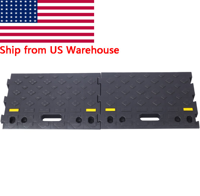 4″ High 2-Piece Portable Automotive Curb Ramp, 6600 LBS Load Capacity