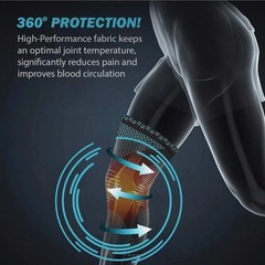 Compression Knee Sleeve Medium- Black PowerLix Extra