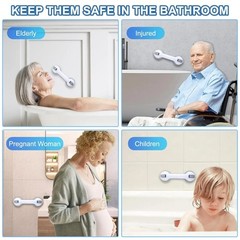 1Pack Shower Grab Bar 12″ Shower Suction Bar Handle Bathroom Safety Grip Handle