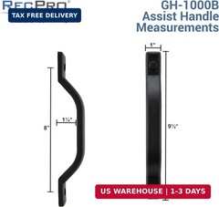 RecPro RV Grab Assist Handle | 9 1/2 Inches | Black or White | Exterior Assist H