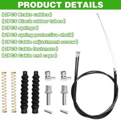 14Pcs Brake Cable Parts for Walkers Replace, Drive Rollator 45 inches, 1