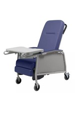 Lumex 574G Three 3 Position Recliner Geri Chair Royal Blue # 574G427 SOLD AS USE