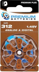 Size 312 Zinc Air Hearing Aid Batteries – 180 Count, 1.45V Reliability