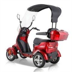 1000W Heavy Duty Mobility Scooter w/ Roof 4 Wheels 40 Miles 15 MPH for Seniors