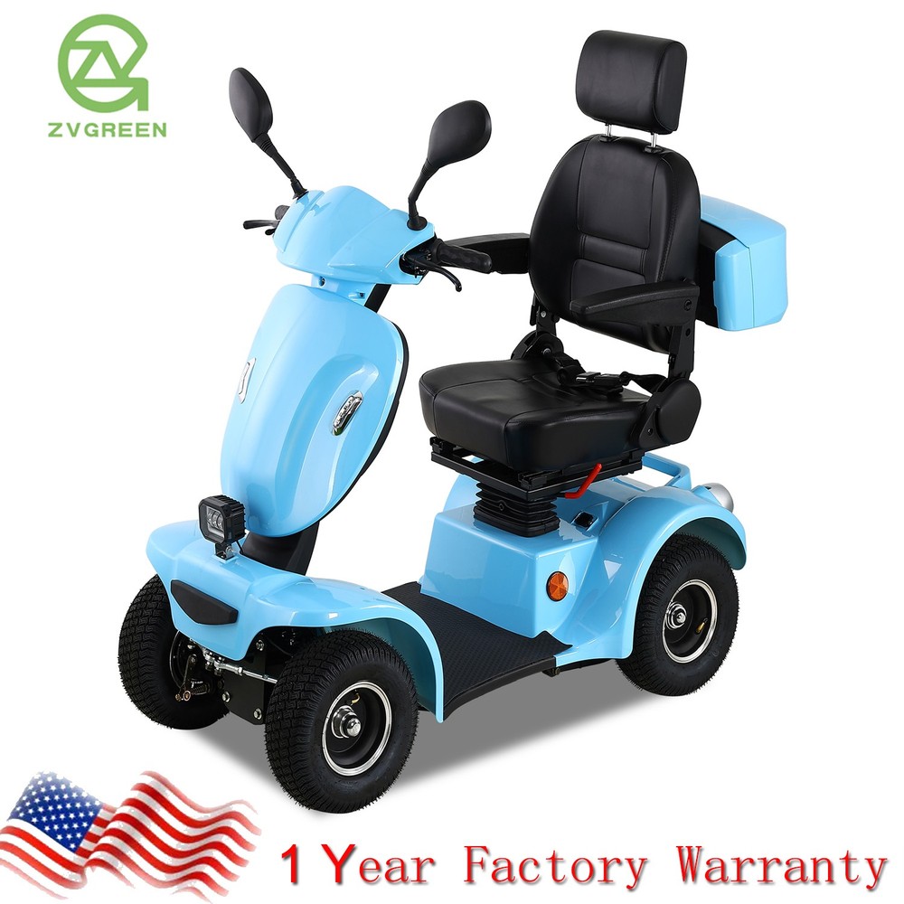 1000W 4-Wheel Heavy Duty Mobility Scooter for Seniors 500lbs 48V/20A 33 Miles
