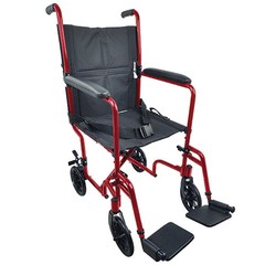 ROLL WITH ME 19″ Aluminum Transport Wheelchair