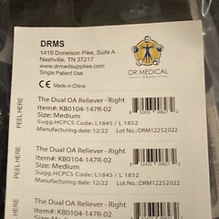 (2) Dr. Medical DRMS Dual OA Reliever Left & Right Knee brace size Medium NEW