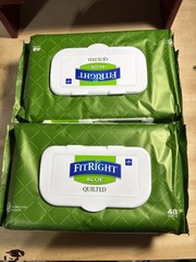 4 Pack FitRigth Aloe Quilted Cleansing Cloth Adult Wipe 4x48pcs