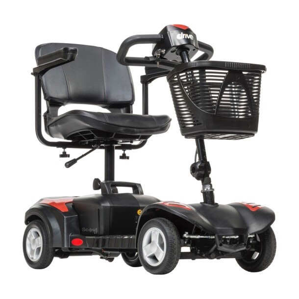Drive Medical SCOUTLT4-EXT Spitfire Scout 4 Mobility Travel Scooter – RED/BLUE