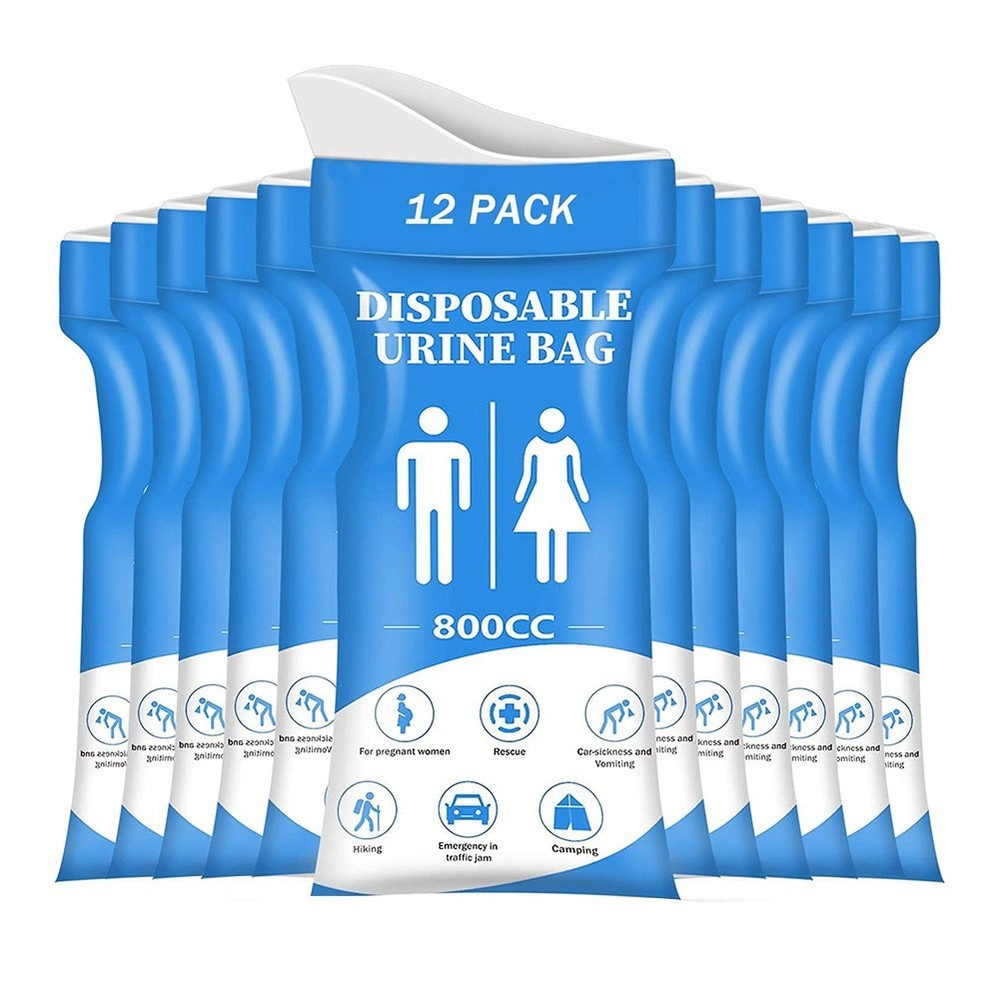 Disposable Urine Bag, 12 PCS Pee Bags for Travel for Women/Men, 800ML2485