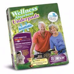 48 Wellness Super Absorbent Underpads, 30″ x 36″, 1 Change in 8 to 12 Hours