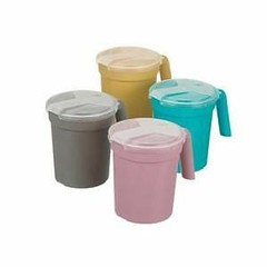 Bedside Pitcher with Straw Port and Translucent Lid Dusty Rose, 28 oz, 1 Count