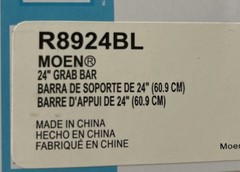 Moen R8924BL Bathroom Safety Grab Bar 24-Inch, Concealed Screws – Matte Black