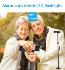 Retractable LED Walking Stick With Alarm Non-Slip Adjustable Safety Walking Cane