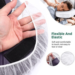 100PCS Disposable Fitted Face Cradle Covers, Non-Woven Ultra Soft Massage Face C