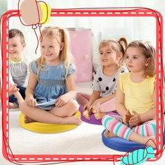 Juexica 4 Pcs Extra Thick Flexible Floor Cushions Bright Colors Kids Classroom