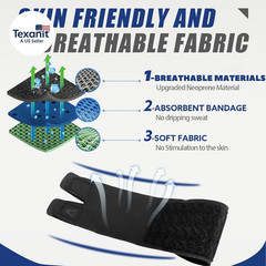Finger Splint (No Metal Support), 2PCS Upgraded Neoprene Finger Straps/Wraps for