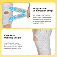 Malloraned New Updates Knee Brace for Women Men,Sport XXX-Large, White