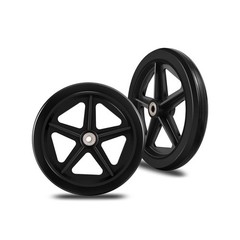 2x 8In Wheelchair Replacement Wheels for Walkers, Rollators 5/16″ Bearing Thread