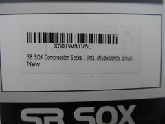 SB SOX Knee High Compression Socks (20-30mmHg) Nude/White S Small – NEW