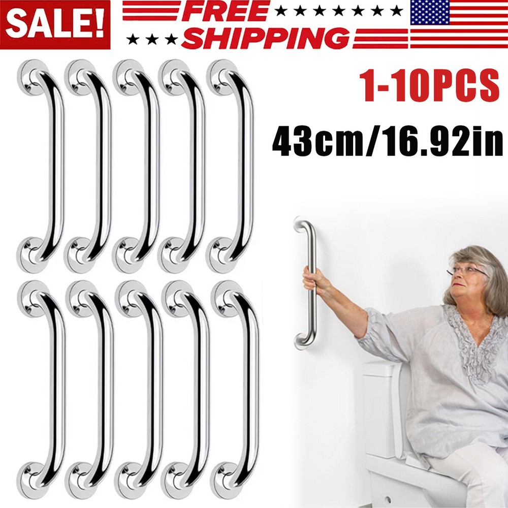 Stainless Steel Grab Bar Bathroom Safety Handicap Shower Tub Handle Support Lot