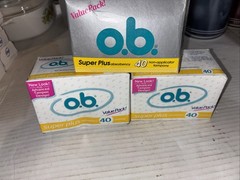 New in Box old stock 90s Vintage o.b. Super Plus Absorbency Tampons 2 New 1 Open