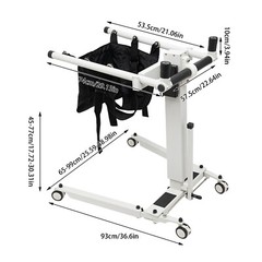 Electric Patient Lift Transfer Chair Foldable Wheelchair Load 130kg Adjustable