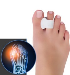 🦶 2pcs (1 Pair) Silicone Gel Toe Separator Looped Spreader for Foot Pain Relief