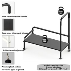 Seniors Assist Step Stool with Support Handrail, Non-Slip Platform, Height Ad…