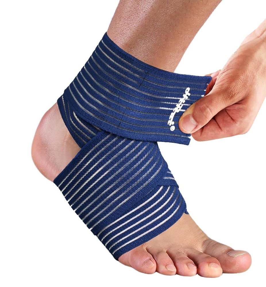 Foot & Ankle Brace 2 Pack, Adjustable Compression Wrap for Men & Women – Helps
