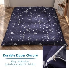 MAXYOYO Mattress Cover for Traditional Japanese Futon Mattress, Queen, Star