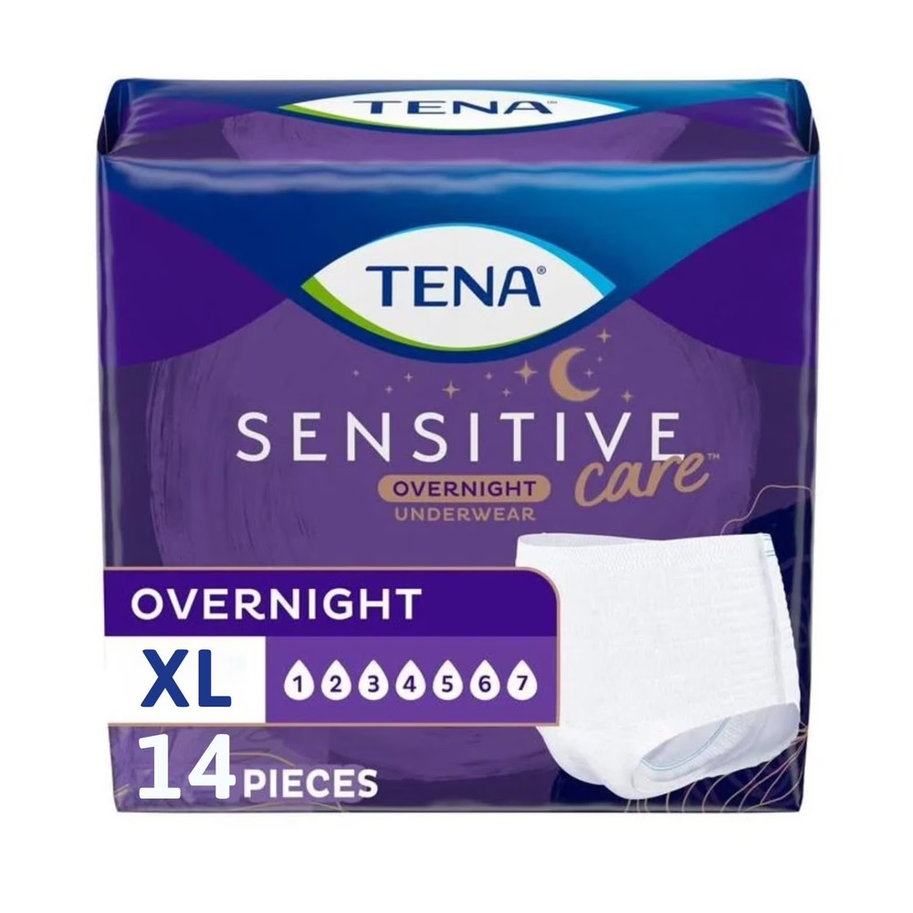 TENA Overnight Incontinence Underwear XL 14 Ct Leak Protection Women