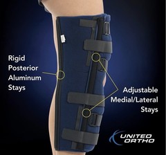 United Ortho 61018 3-Panel Knee Immobilizer, 18″ New, Same Day Shipping ✌️🚛💨