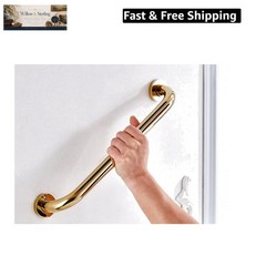 9-Inch Grab Bar for Hotel/Motel/Home Shower Safety, Solid Brass, Polished Gol…