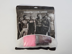 Charmking Compression Socks 4 Pair S/M Unisex Men/Women Pink Brown Knee High
