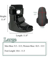 Air Walker Boot, Fracture Boot Short Walking Protection Fits Left or Right Foot