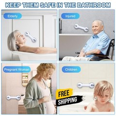 2PCS Suction Cup Shower Grab Bars – Bathroom Safety Support Handle