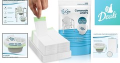 Easy-To-Use Commode Liners & Pads – 24 Pack Leak-Proof Solution for Caregivers