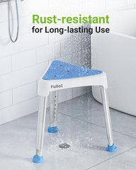 Space-Saving Triangular Shower Chair for Elderly and Disabled, 400 Lbs Adjustabl