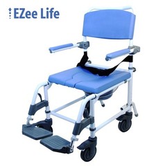 EZee Life Aluminum 18″ Shower Commode Chair