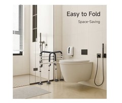 Toilet Safety Rails,Height-Adjustable Toilet Frame Width-Adjustable Toilet Safe