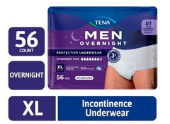 TENA Men Overnight Max Protective Underwear Size XL 56 Count Incontinence New