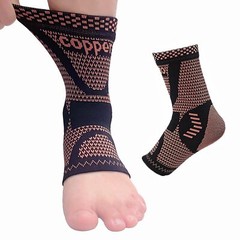 Copper Infused Ankle Support Compression Sleeve Men Women，for Foot Pain Relief