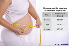 FlexaMed Pregnancy Belly and Back Support Belt – 8 Inches