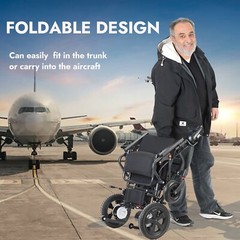 FOLD AND TRAVEL Electric Wheelchair For Adults & Seniors – Lightweight Compact