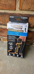 Copperfit Energy compression socks, black, l/xl, NIB