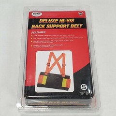 Back Support Belt Deluxe Hi-Visibility By SAS Safety Corp Slip On Suspenders