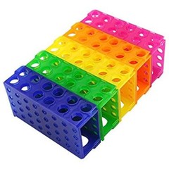 HS29022G 4 Way Tube Rack, Polypropylene, Assorted Colors, Blue, Green, Pink, Yel
