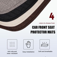 2PCS Car Seat Bottom Cover Pad, Breathable Auto Front Seat Button Cushion Mat…